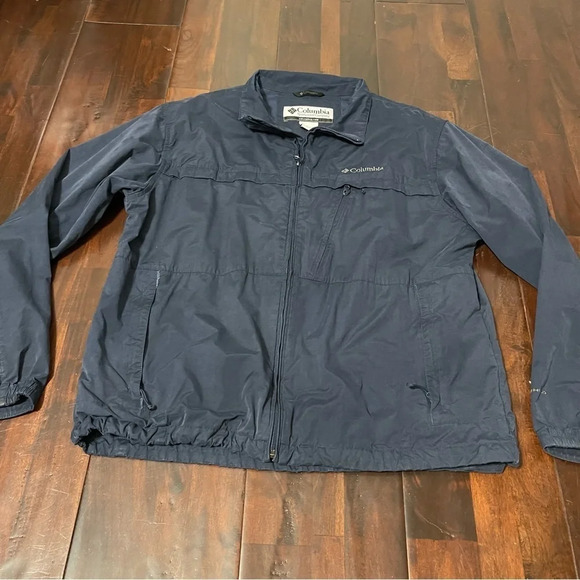 Columbia Omni Shade Jacket Men’s XL Navy Full Zip - Picture 2 of 12